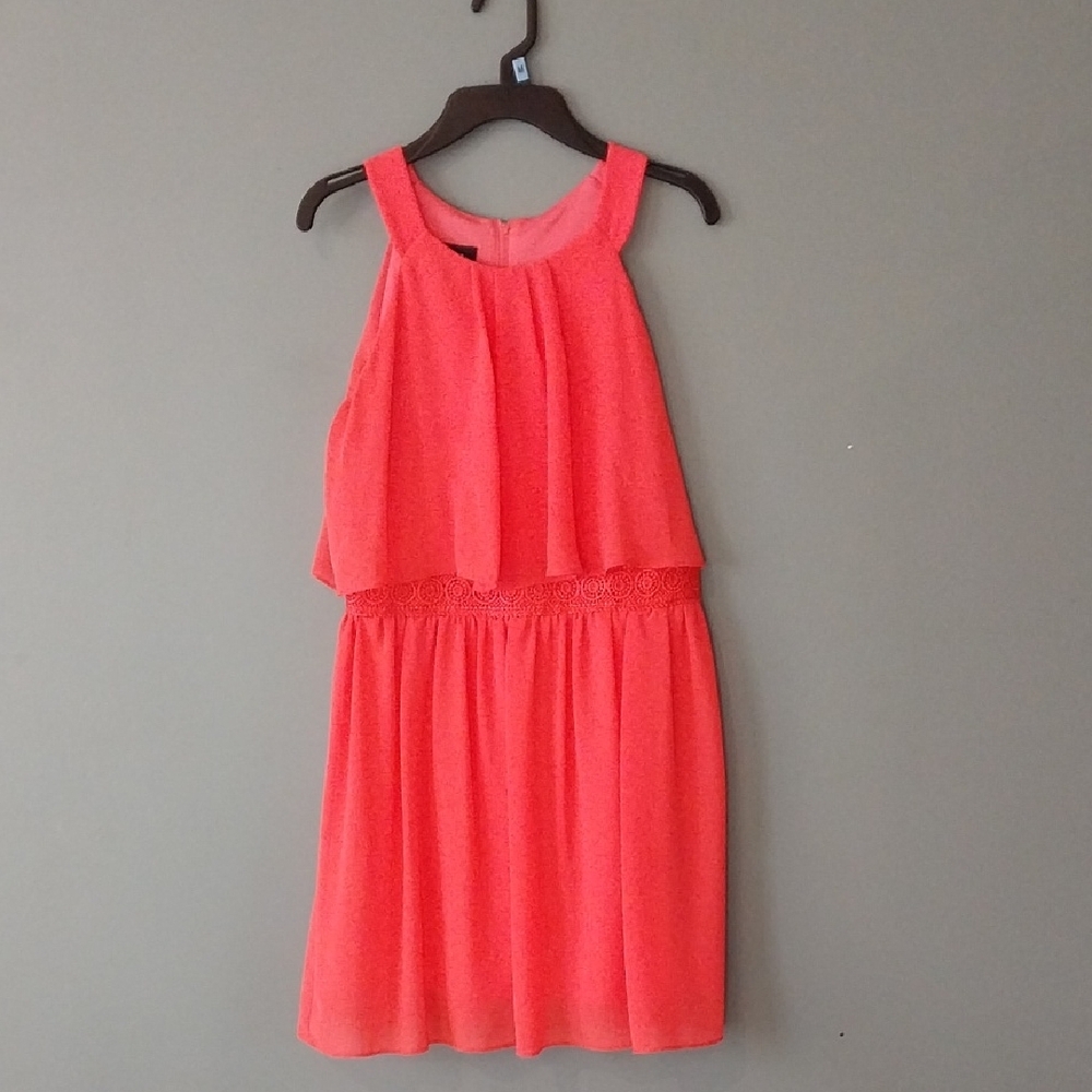 Coral Sleeveless Dress